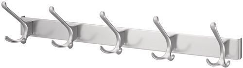 HERMETA 0825-01E Huthakenleiste 0822-0825 5 Haken Ausladung 96 mm Leichtmetall s