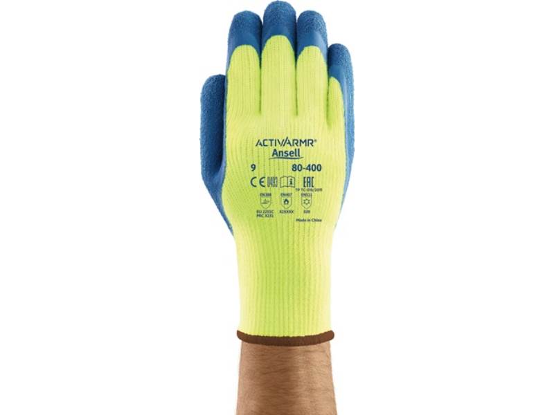 ANSELL 80-400-11 Kälteschutzhandschuhe PowerFlex® 80-400 Gr.11 gelb/blau EN 3