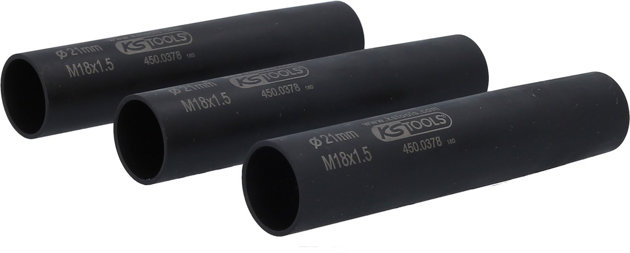 KS Tools 450.0372 Radbolzen-Zentrier- und Schonhülsen-Satz, M18x1,5, Ø21,0 mm, 2