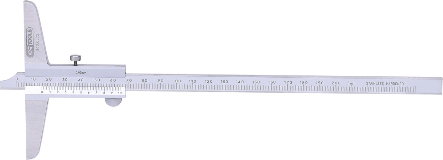 KS Tools 300.0572 Tiefenmessschieber, 0-200mm