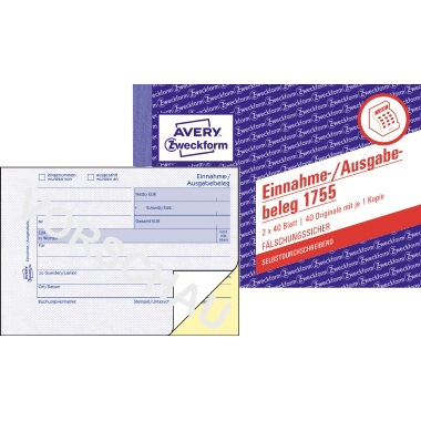 Avery Zweckform Ausgabebeleg 1755 DIN A6 SD 2x40Bl.
