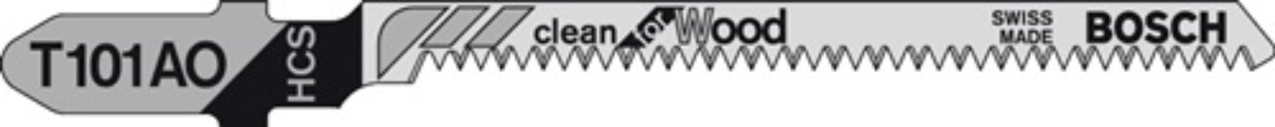 BOSCH 2608630031 Stichsägeblatt T 101 AO Gesamtlänge 83 mm Zahnteilung 1,4 mm HC
