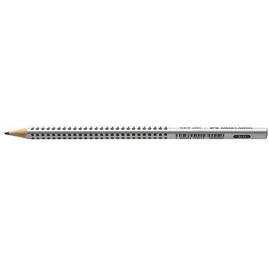 Faber-Castell Bleistift GRIP 2001 117011 Dreieckform H silbergrau
