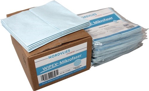 NORDVLIES 110445 Mikrofaser-Wischtuch  blau L400xB380ca. mm Vliesstoff