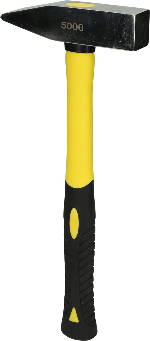 KS Tools 964.2041 EDELSTAHL Schlosserhammer mit Fiberglasstiel, 500g