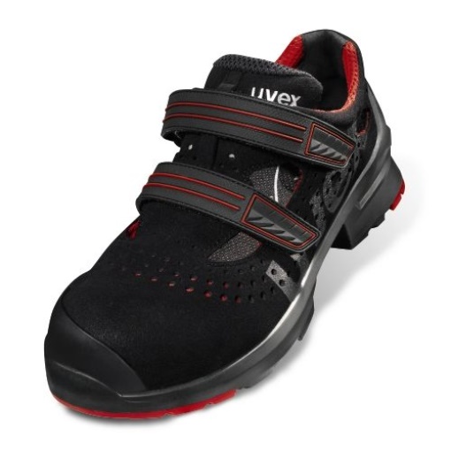 Uvex 8536235 1 Sandalen S1P 85362 schwarz, rot Weite 11 Größe 35