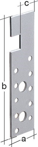 GAH 338480 Holz-Eisen-Anker  Abmessung 160 x 40 x 4 mm sendzimirverzinkt