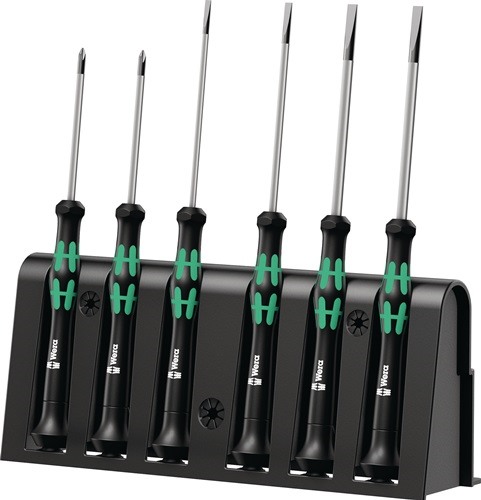 WERA 05118150001 Feinmechanikerschraubendreher-Satz 2035/6 A 6 teilig Schlitz /