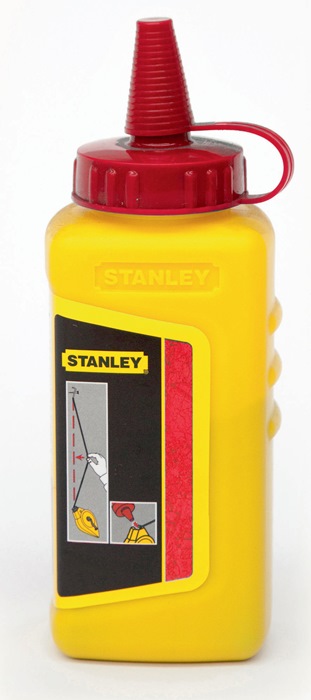STANLEY 1-47-804 Schlagschnurkreide  225 g rot wasserfest, schwer löslich Kunsts