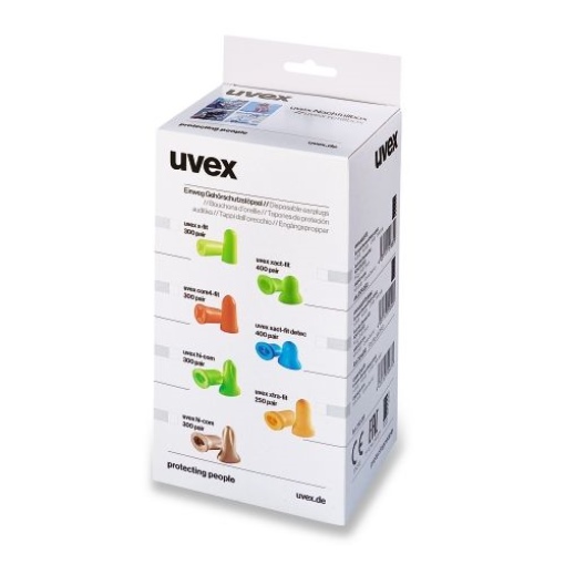 Uvex 2124003 Gehörschutzstöpsel xact-fit 400 Paar grün SNR 26 dB Größe M