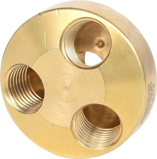 KS Tools 515.3375 1/4'' Messing-Druckluft 3-fach Verteiler, 41mm