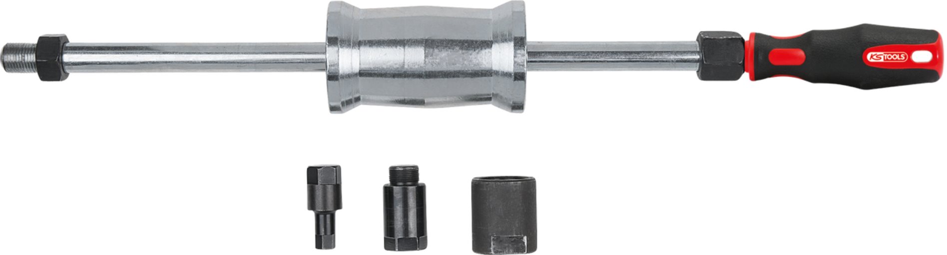 KS Tools 152.1275 Injektoren-Auszieher-Satz mit 1,5 kg Schlaggewicht, 4-tlg.