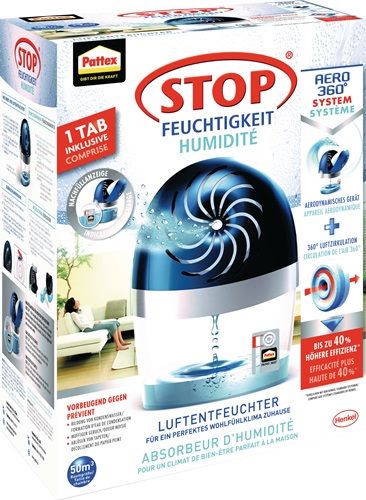 PATTEX PA360 / 2629693 Luftentfeuchter Aero 360 Entfeuchter und 1 Tab à 450 g PA