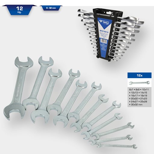 Brilliant Tools  BT010012 Doppel-Maulschlüssel-Satz, 12-tlg.