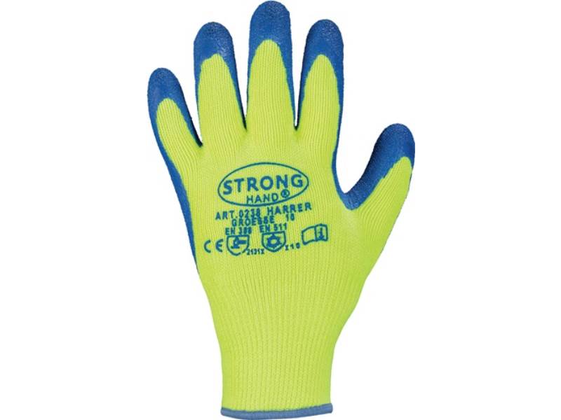STRONGHAND 0238-09 Kälteschutzhandschuhe Harrer Größe 9 gelb/blau EN 388, EN 511