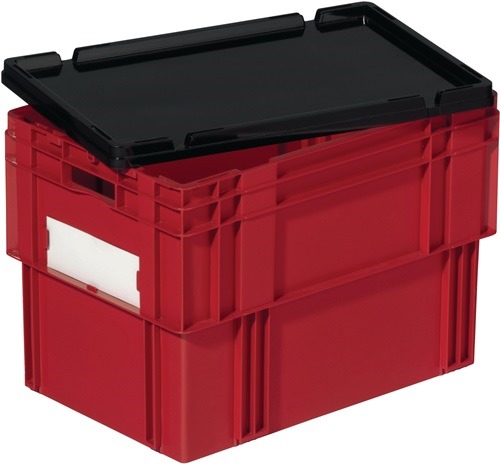 LA-KA-PE DTK/D600 Stülpdeckel  L600xB400mm schwarz PP passend für Drehstapelbehä