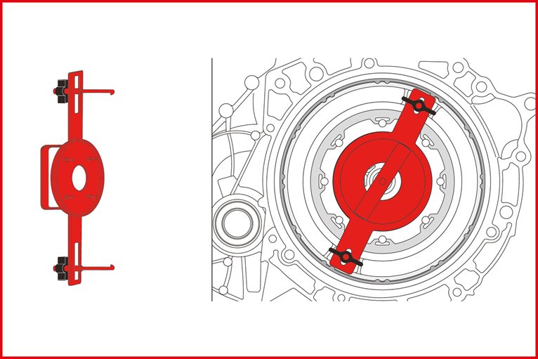 KS Tools 150.2415 DCT-Kupplungswerkzeug-Satz für Ford / Volvo, 6-tlg.