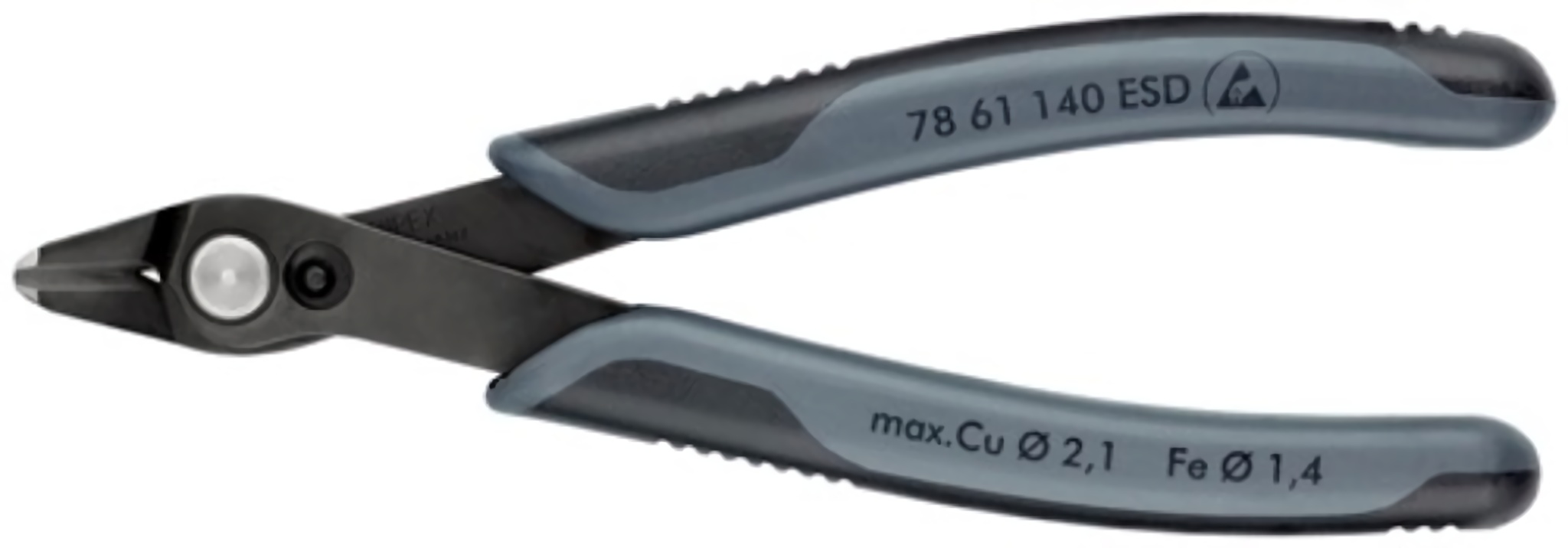 KNIPEX 78 61 140 ESD Elektronik-Seitenschneider Super-Knips® Länge 140 mm Facett