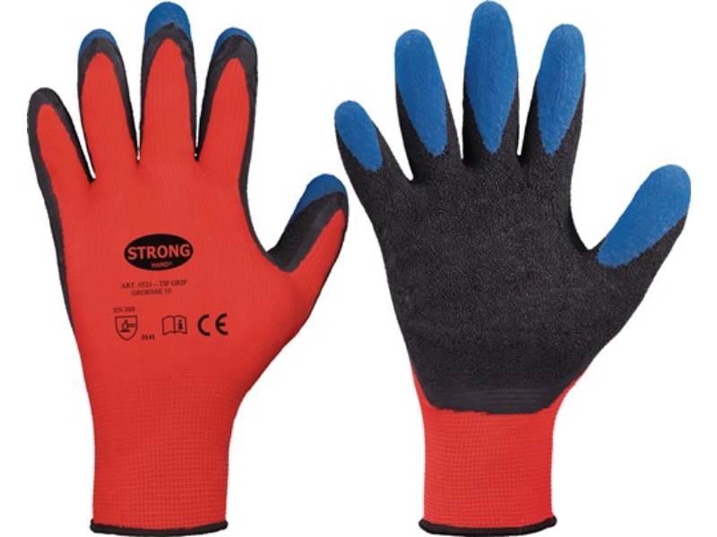 STRONGHAND 0523-11H Handschuhe Tip Grip Größe 11 rot/schwarz/blau EN 388 PSA-Kat