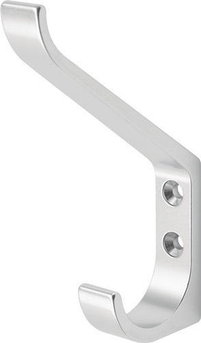 HERMETA 0148-01E Huthaken 0148 einfach Ausladung 86,5 mm Aluminium silberfarbig