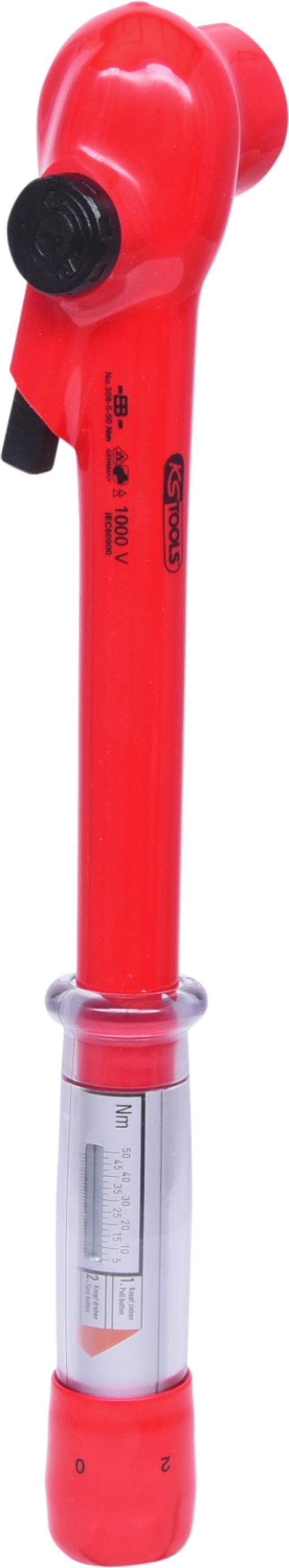KS Tools 117.1300 1/2'' Drehmomentschlüssel mit Schutzisolierung und Umschalt-Ra