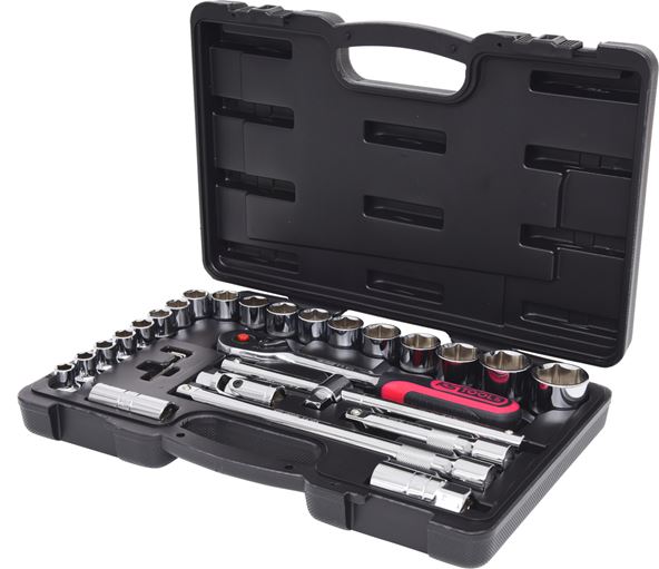 KS Tools 918.0728 1/2'' CHROMEplus Steckschlüssel-Satz, 28-tlg.