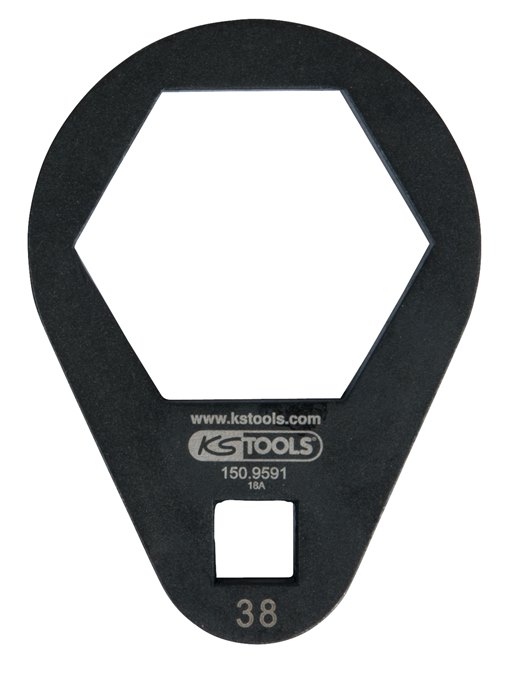 KS Tools 150.9591 3/8 Einsteck-Ringschlüssel, extra flach, 38 mm