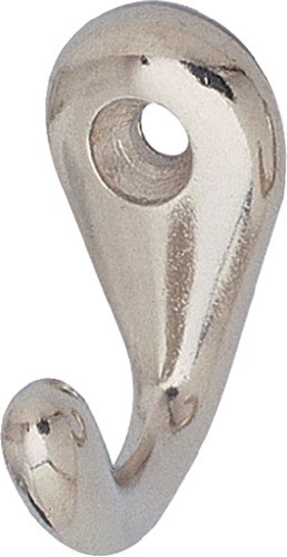 HERMETA 0557-93E Handtuchhaken 0557 1 Haken Höhe 36 mm Aluminium poliert Ausladu