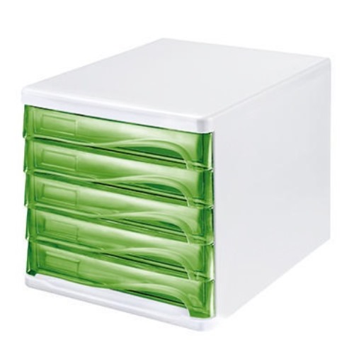 helit Schubladenbox economy H6129450 DIN A4-C4 ws/gn.tr