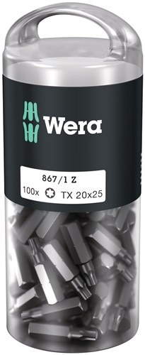 Wera 5072446001 Bits 867/1 Z TX 10 x 25 mm DIY-Box (1=100Stk) 100xTX 10x25mm i.D