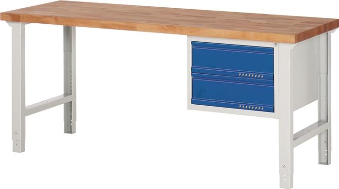 TECWERK 2000425537 Werkbank Ser.BK 650 B2000xT700xH790-1140mm Buche lichtgrau/bl