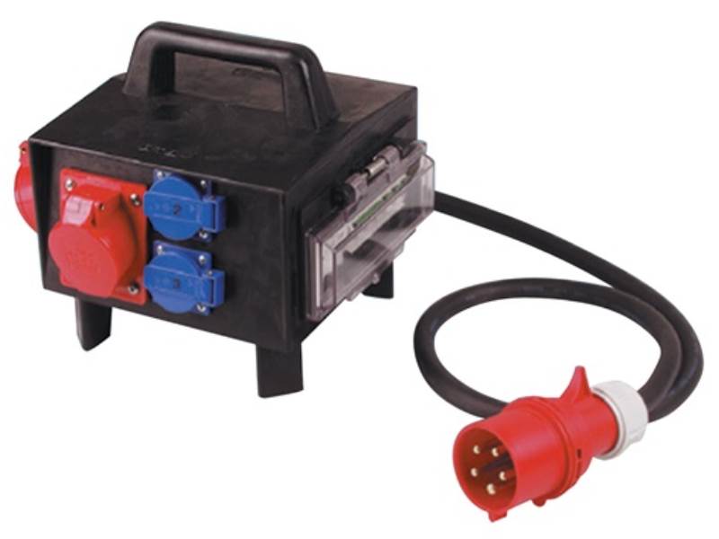 013.123.0131-1 Vollgummikleinverteiler  CEE-32 A, 5-polig 1xCEE 32