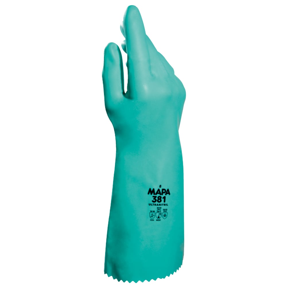 Gr .10 *ULTRANITRIL 381* MAPA® HANDSCHUHE grün *STANSOLV AK-22 381* MAPA® GLOVES