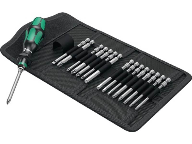 WERA 05059295001 Schraubendreher-Satz KK 60 17-teilig mit Handhalter und Wechsel
