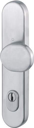 HOPPE 3332246 Knopflangschild E86G/3332ZA Edelstahl F69 72 mm für Kombischutz PZ