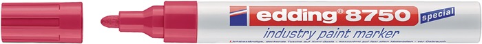 EDDING 4-8750002 Industrie-Lackmarker 8750 rot Strichbreite 2-4 mm Rundspitze