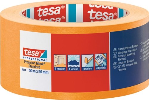 TESA 04344-00000-00 Präzisionskrepp 4344 Standard glatt hellbeige Länge 50 m Bre