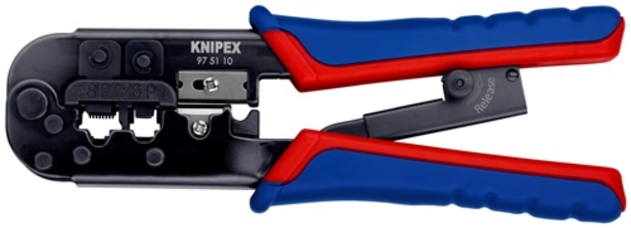 KNIPEX 97 51 10 Crimpzange für Westernstecker  Länge 190 mm