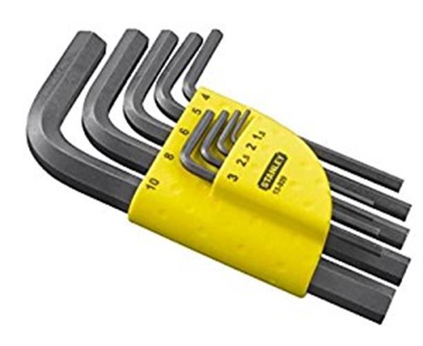 Stanley 1-13-929 Stiftschluessel-Set 9-tlg kurz