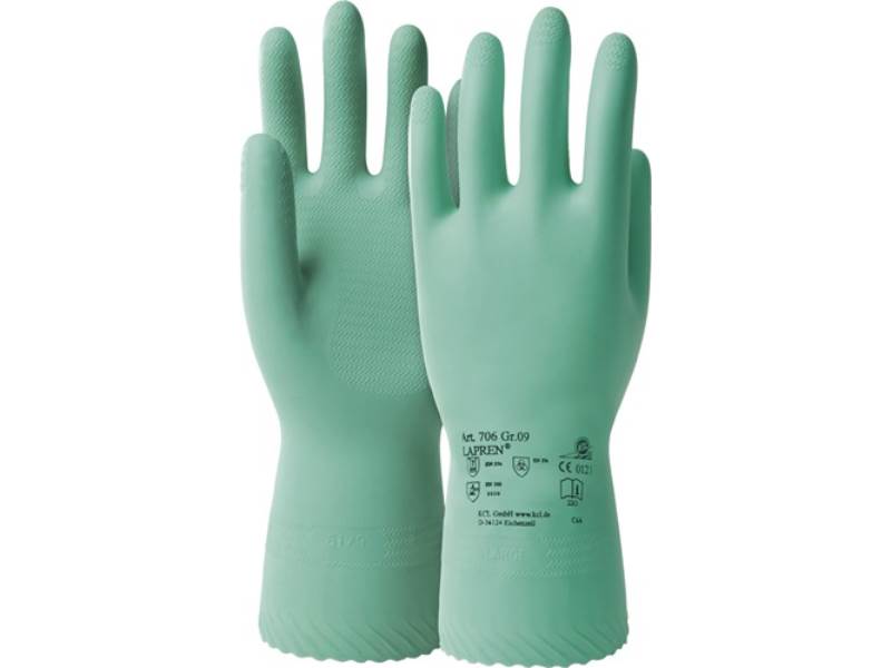 HONEYWELL 070610141E Chemikalienhandschuhe Lapren 706 Größe 10 grün EN 388, EN 3