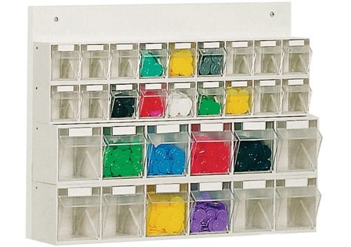 LOCKWEILER 1553014 Klarsichtmagazin  H410xB600xT108mm 18 x A, 12 x B Kunststoff