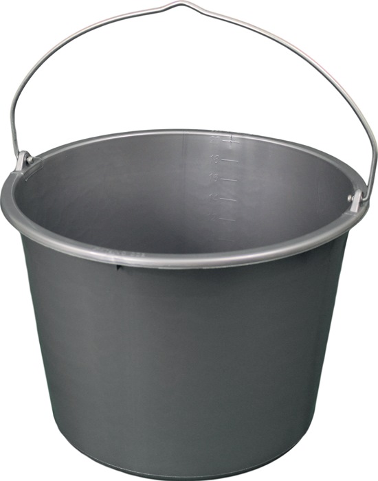 BERDAL EMM00200-1101 Baueimer GRIPLINE D 20 l grau Kunststoff