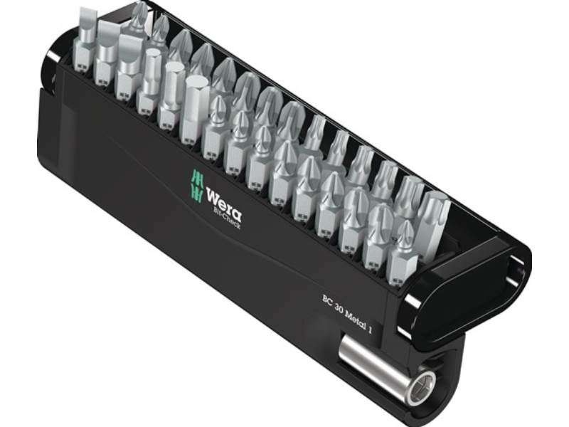 WERA 5057434001 Bitsortiment Bit-Check 30 Metal 1 30-teilig Schlitz/PH/PZD/TX/6K