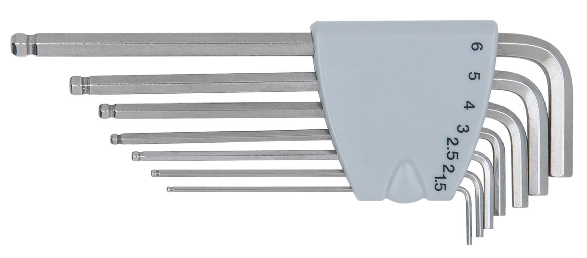 KS Tools 964.0415 EDELSTAHL Innen6kant-Winkelstiftschlüssel-Satz, 7-tlg.