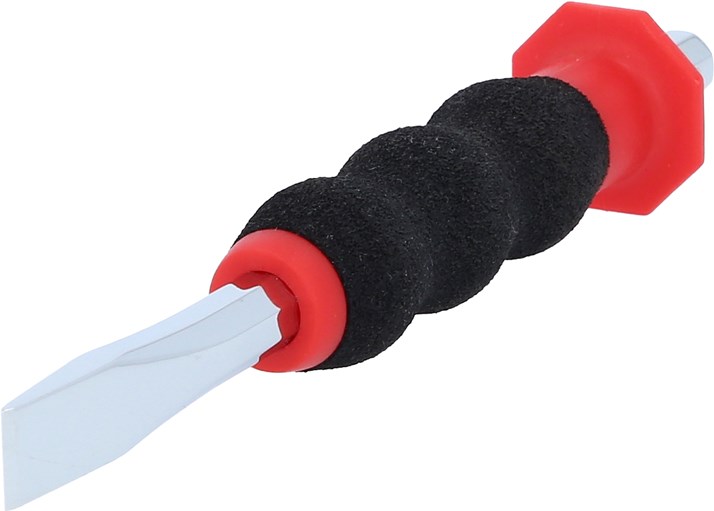 KS-Tools 156.0251 Flachmeißel mit Handschutzgriff, 8-kant, 10mm