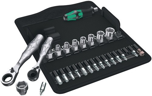 WERA 05135918001 Steckschlüssel-Satz KK Zyklop Mini 2 27-teilig 1/4 '' Schlüssel