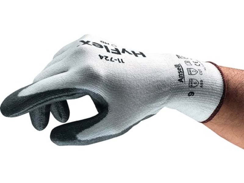 ANSELL 11724100 Schnittschutzhandschuhe HyFlex® 11-724 Größe 10 weiß/grau EN 388