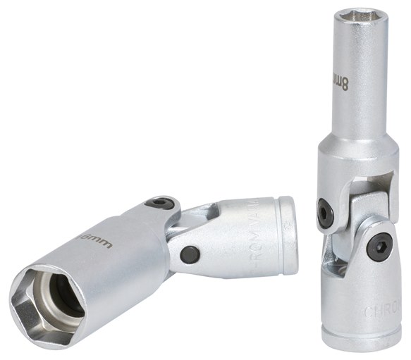 KS Tools 500.7302 3/8'' Glühkerzen-Gelenknüsse, kurz, 75mm, 9mm