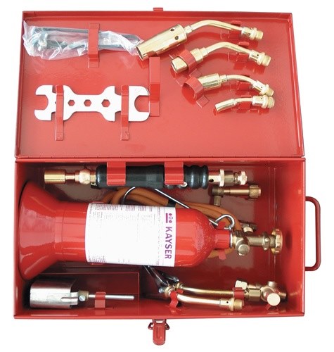 KAYSER 42425 Weichlötanlage  im Stahlblechkasten mit Zubehör