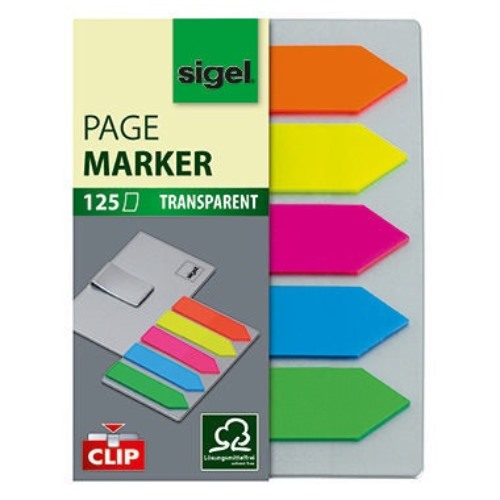 Sigel Haftmarker Film HN611 52x82mm farbig sortiert 5 St./Pack.
